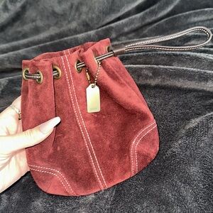 Vintage Coach Burgundy Pouch/Wristlet